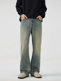 Men's Full Size Wash Wide Leg Bootcut Jeans Plus Size
