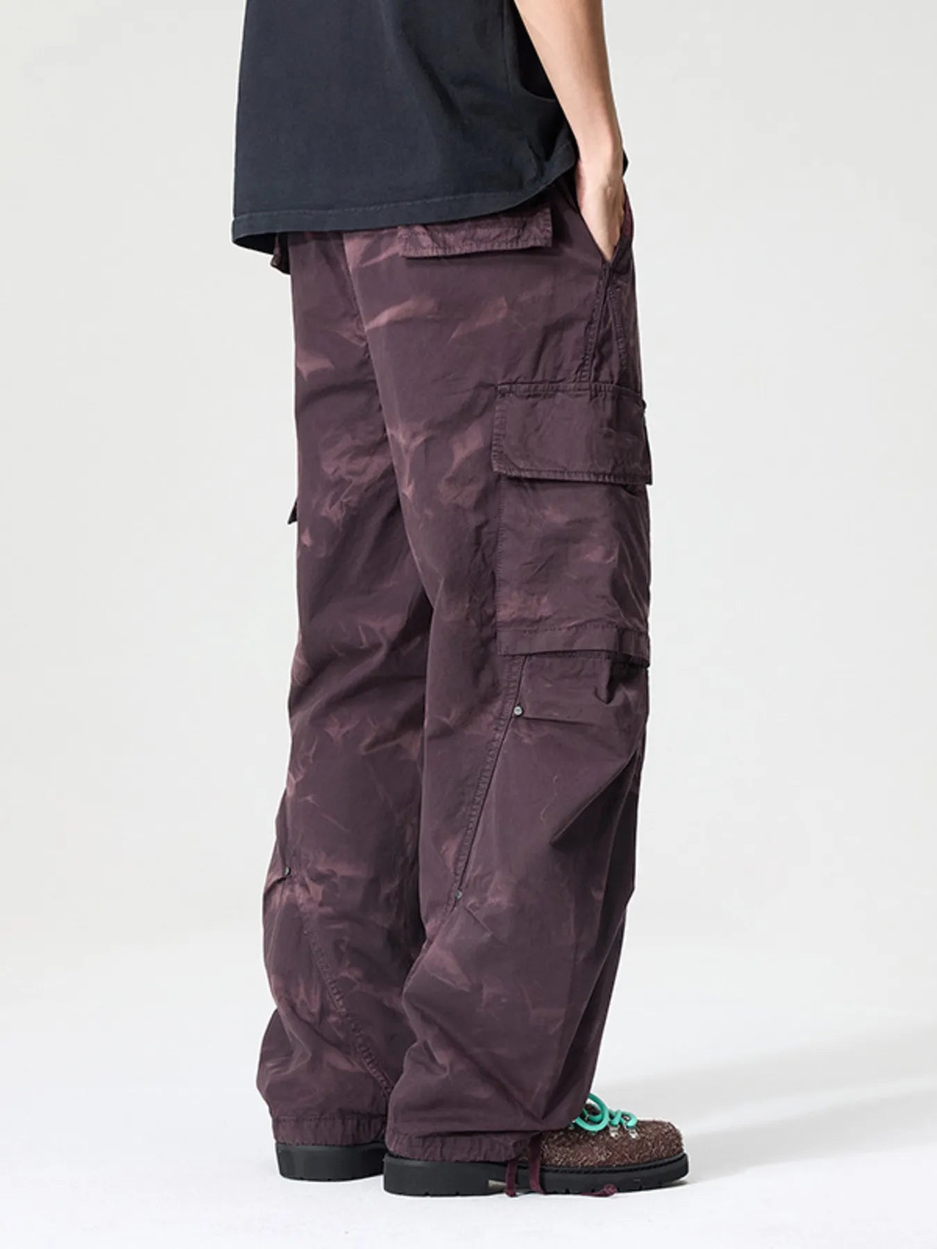 Men's Full Size Wide Leg Cargo Pants Plus Size