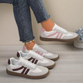 Striped Lace-Up Casual Sneakers