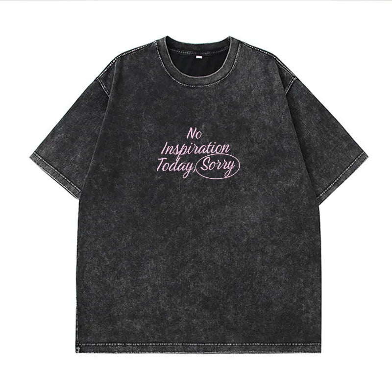 Letter Round Neck Short Sleeve T-Shirt