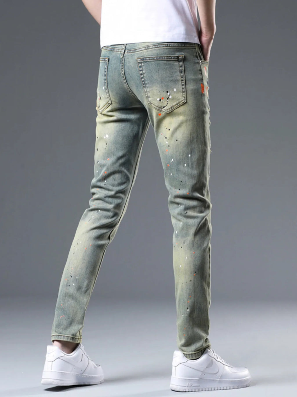 Men's Distressed Slim Fit Jeans
