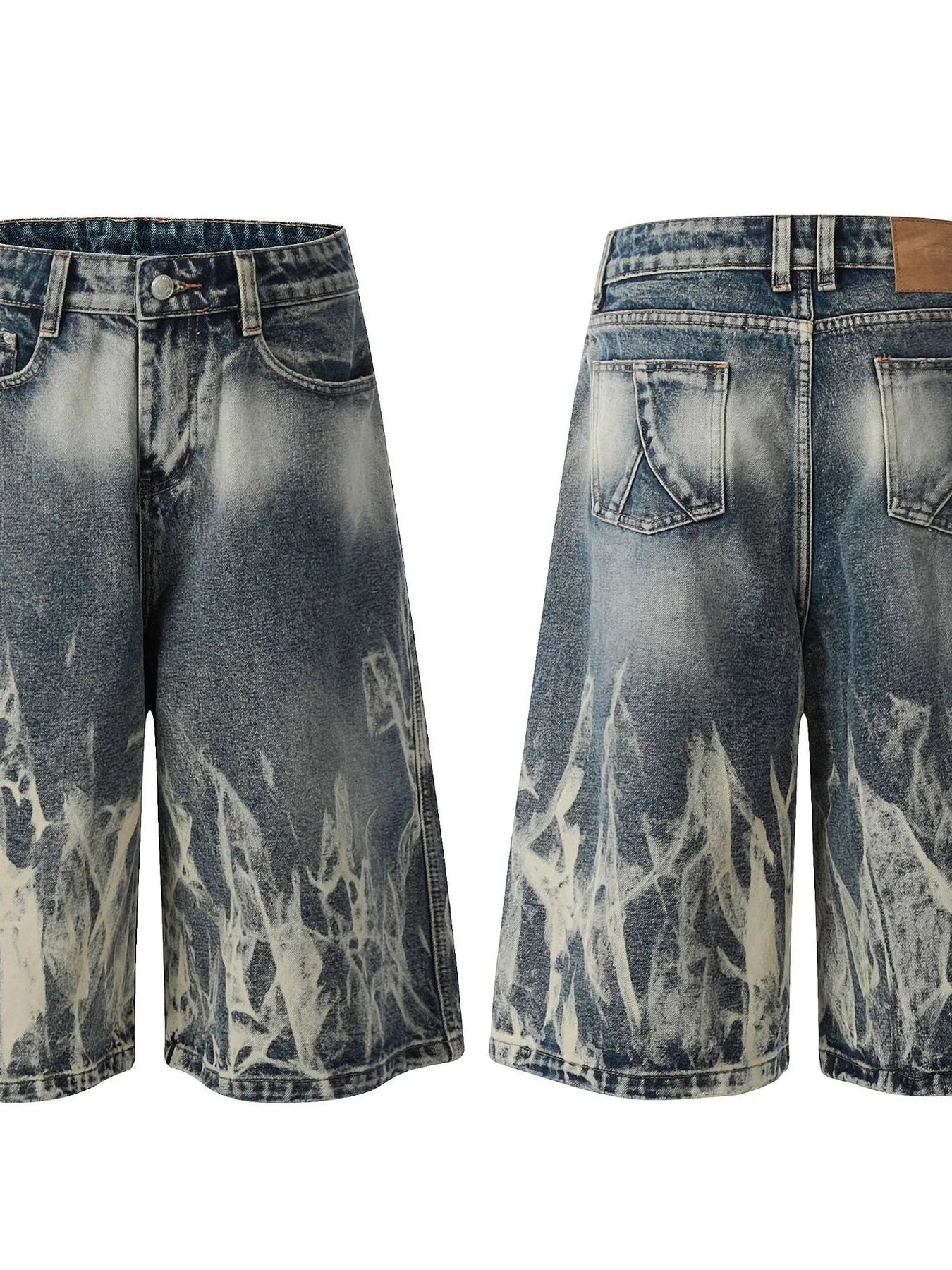 Men's Acid Wash Denim Shorts