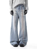 Men's Washed Wide Leg Jeans