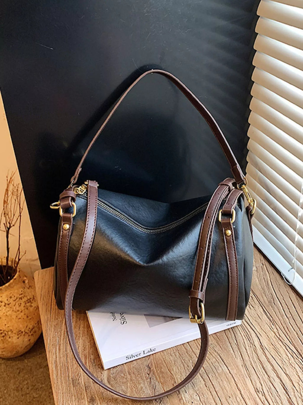 Vintage Style Barrel Crossbody Bag