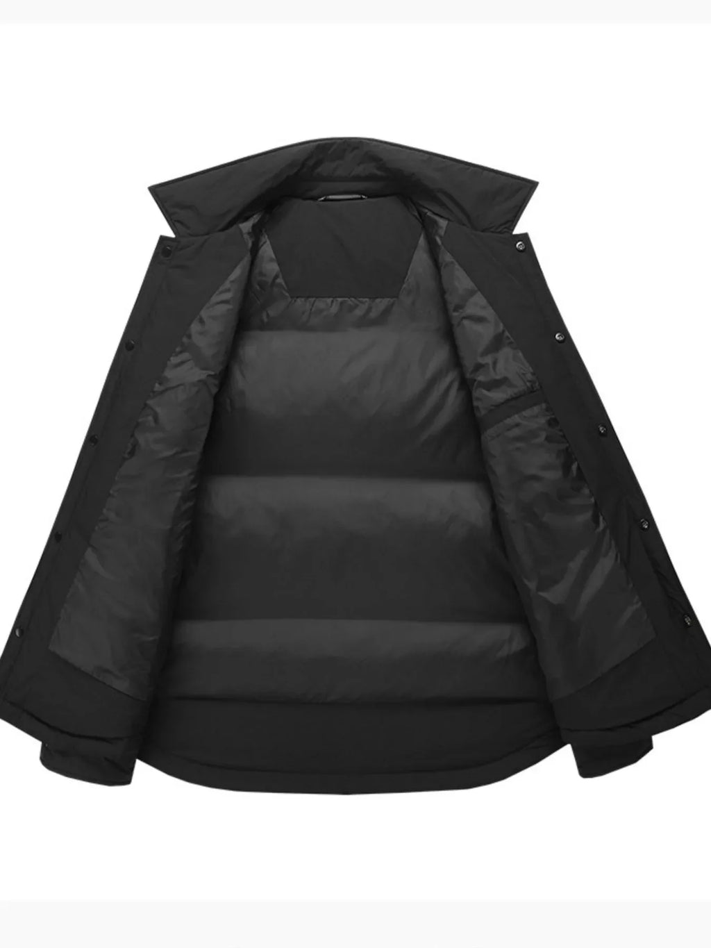 Men’s Plus Size Lightweight Padded Snap-Down Jacket