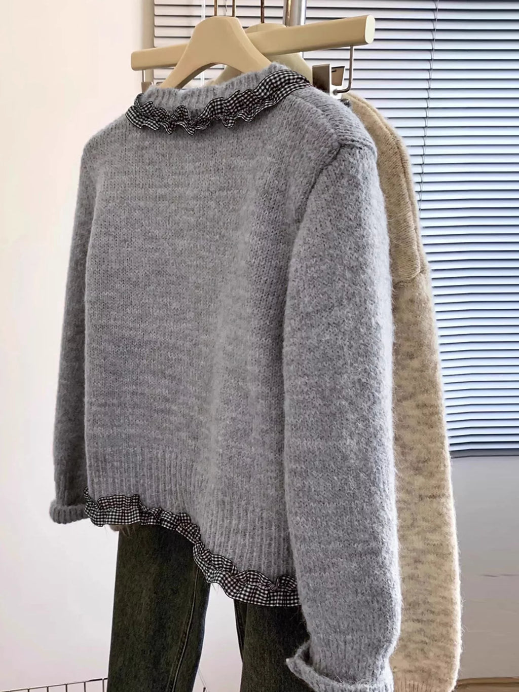 Ruffle Trim Button Up Cardigan