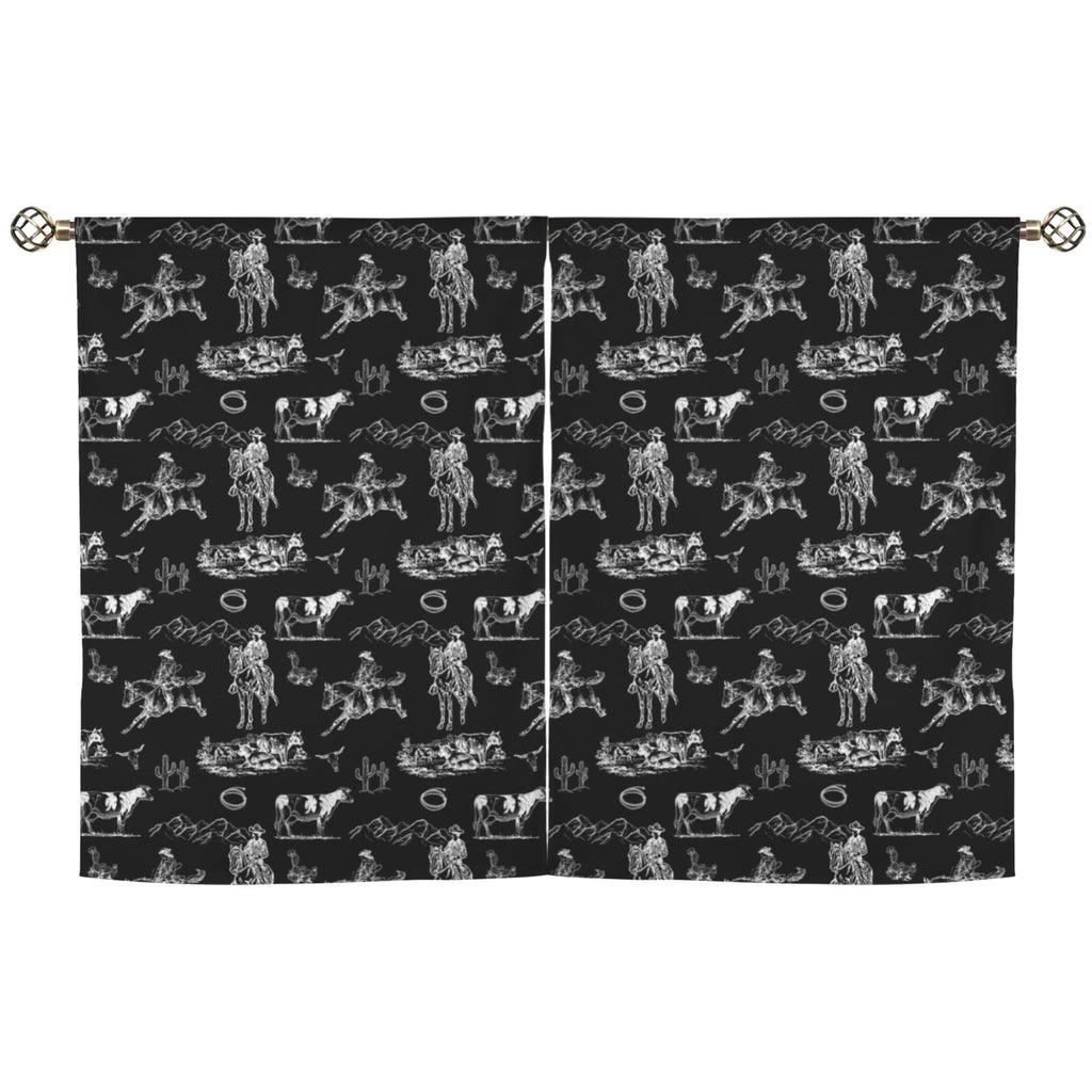Baha Ranch Ranch Life Window Curtains 28"x40" (2-Piece) Made in America