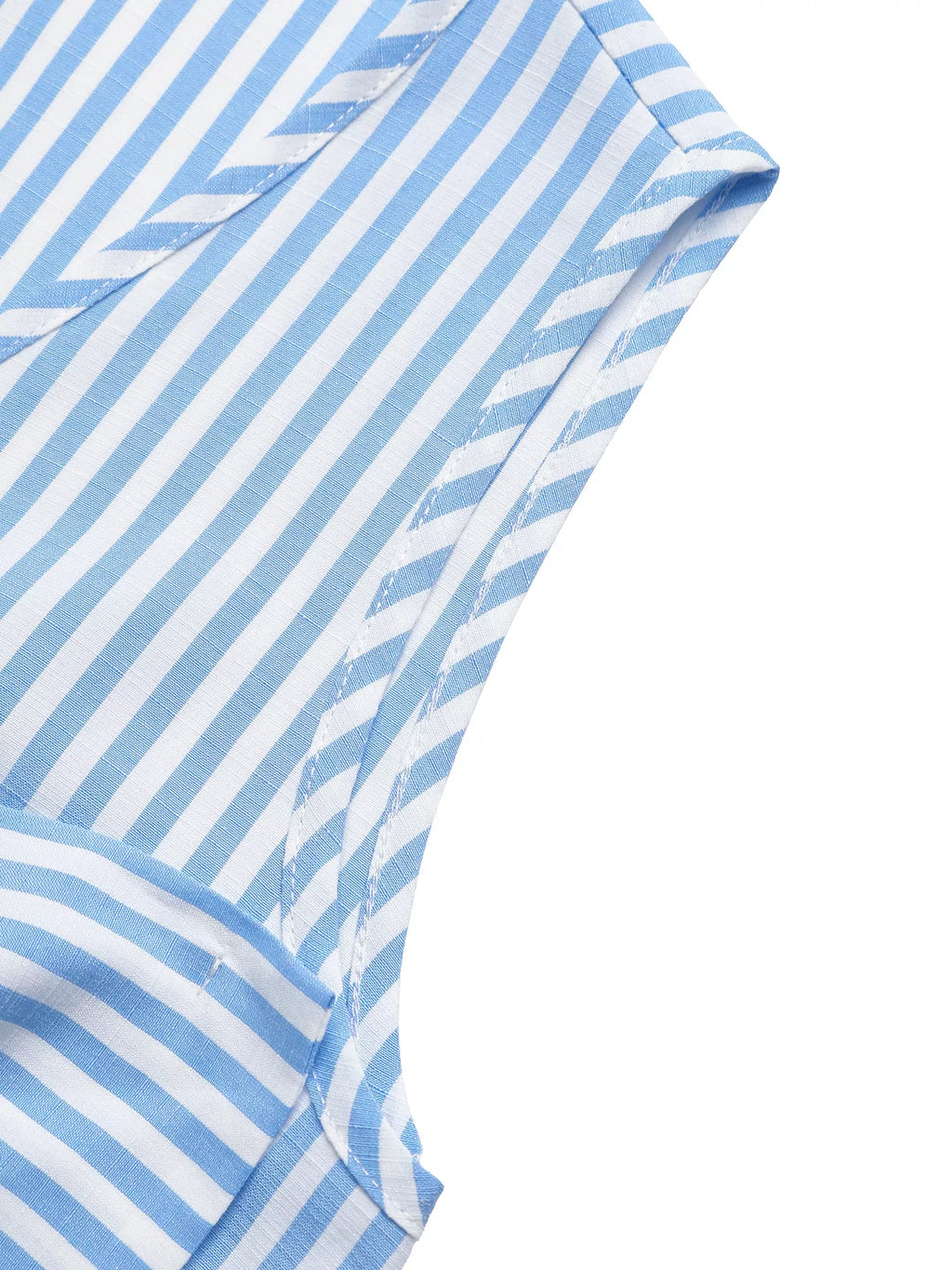 Striped Bowknot Sleeveless Top & Shorts Set