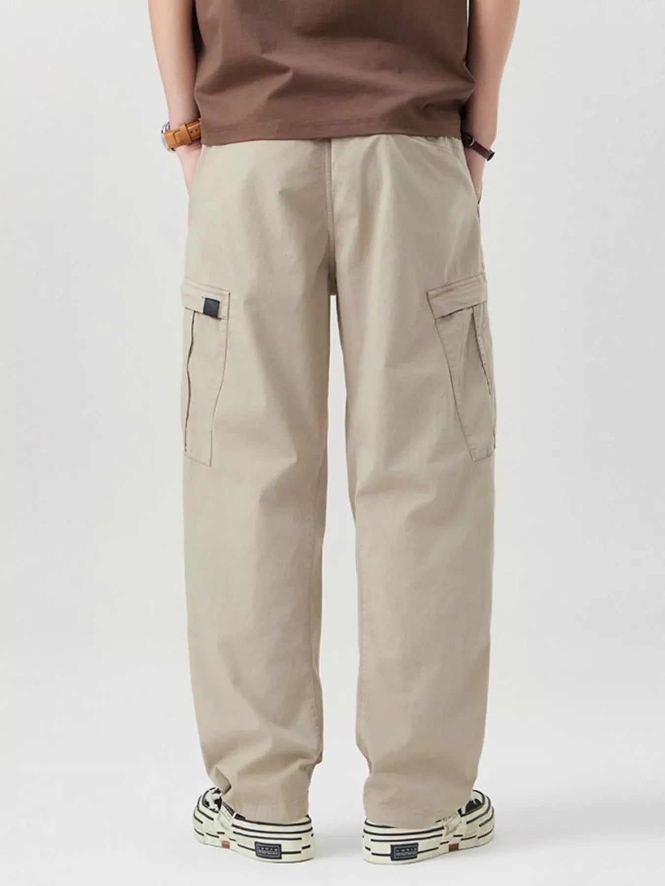 Men's Full Size Wide Leg Cargo Pants Plus Size