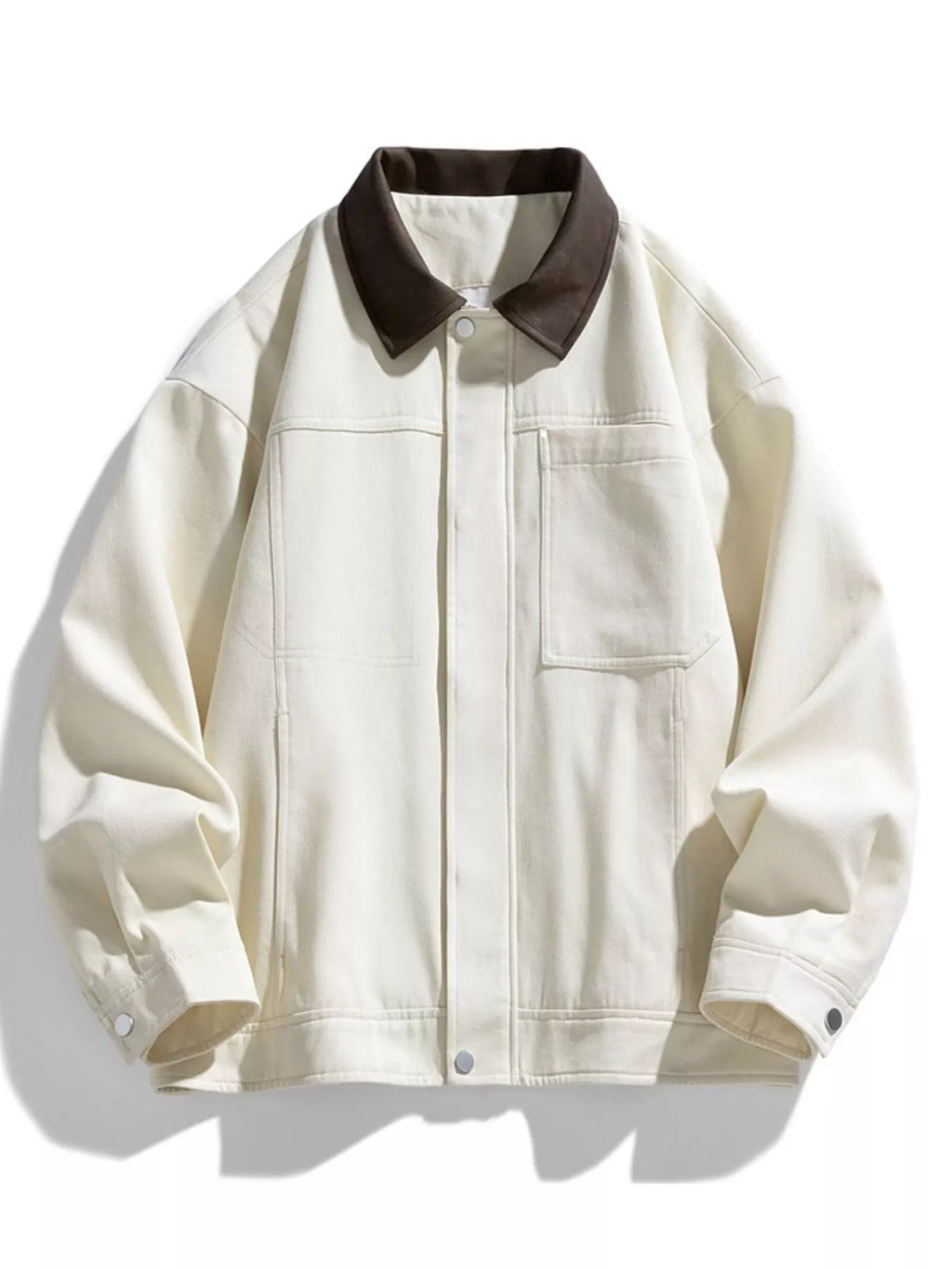 Men's Plus Size Snap Down Long Sleeve Jacket