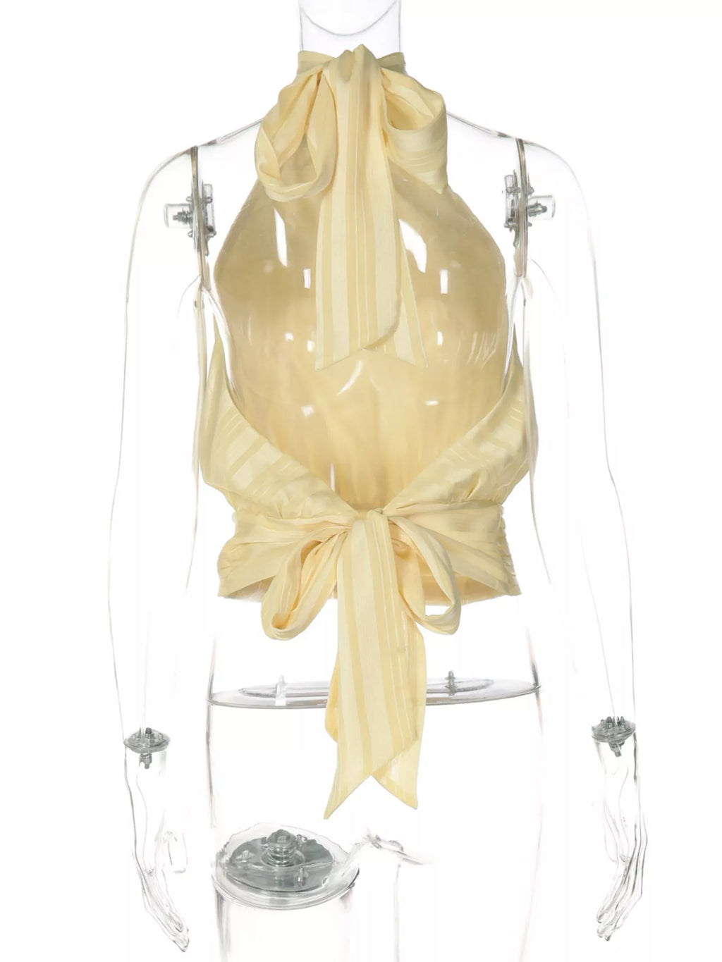 Halter Neck Striped Cami Top