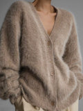 V-Neck Button-Down Cardigan