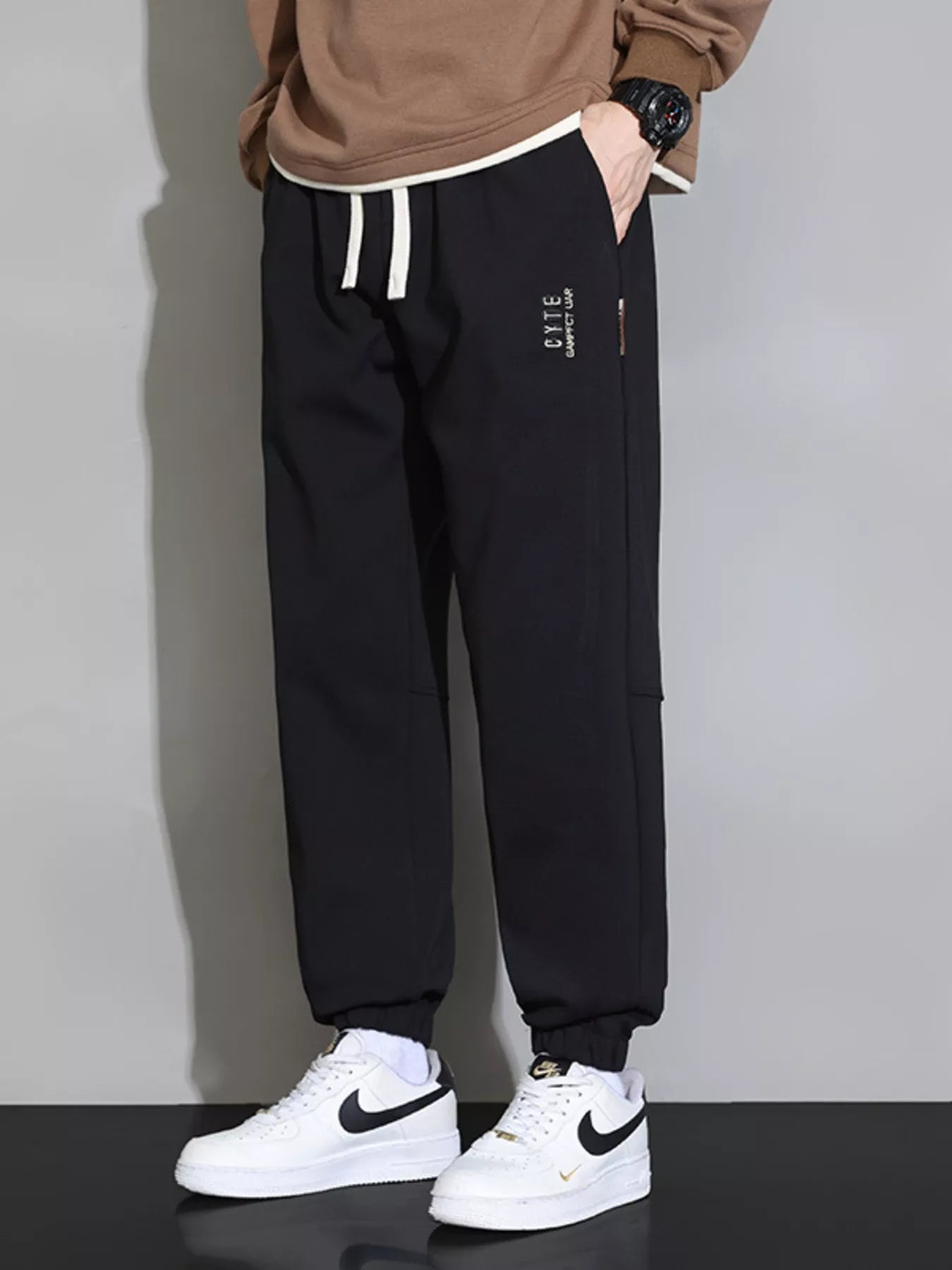 Men's Plus Size Casual Jogger Pants with Drawstring