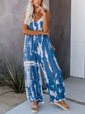 Full Size Tie-Dye Wide Leg Jumpsuit Plus Size