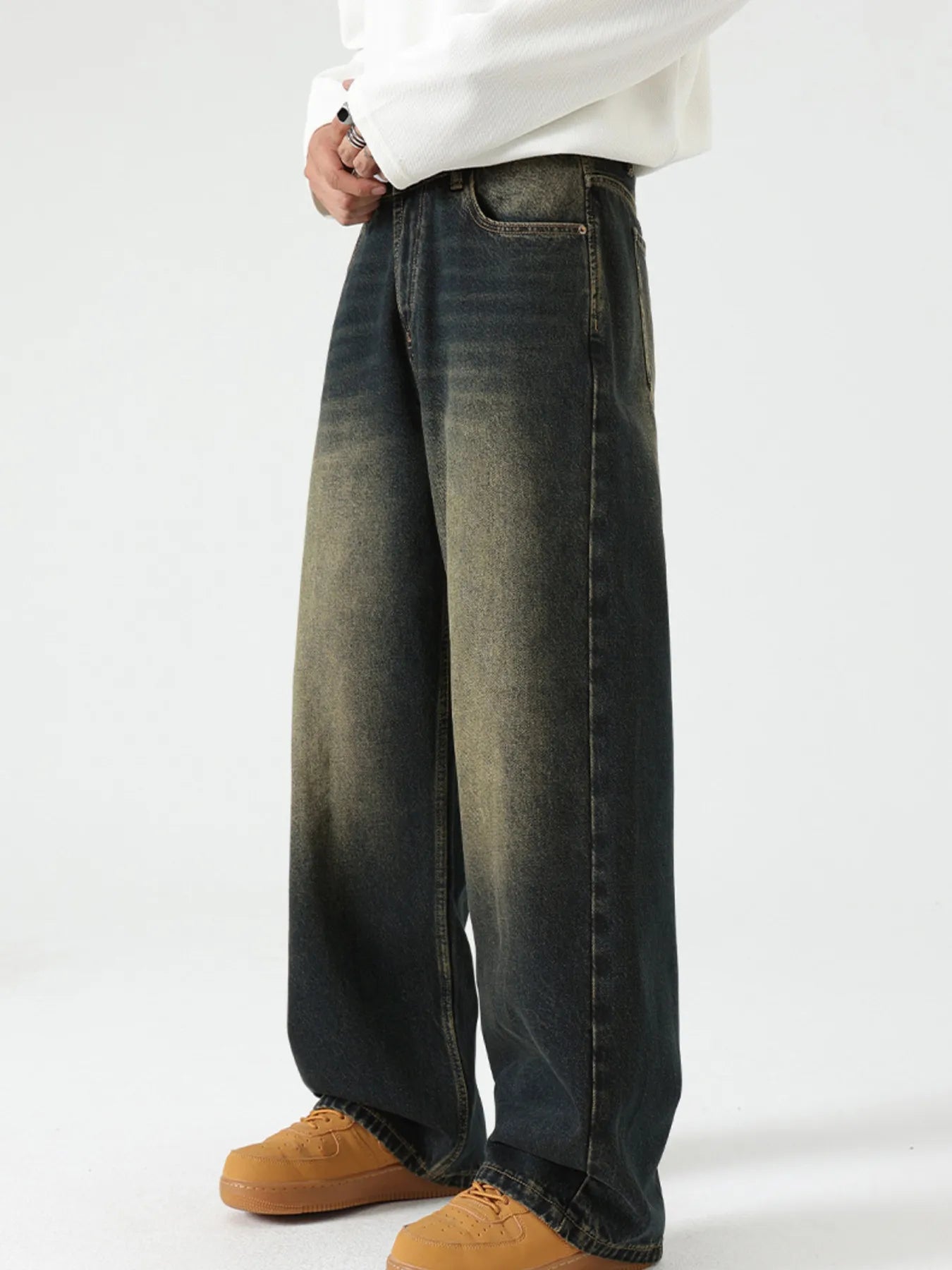 Men's Wide Leg Baggy Jeans