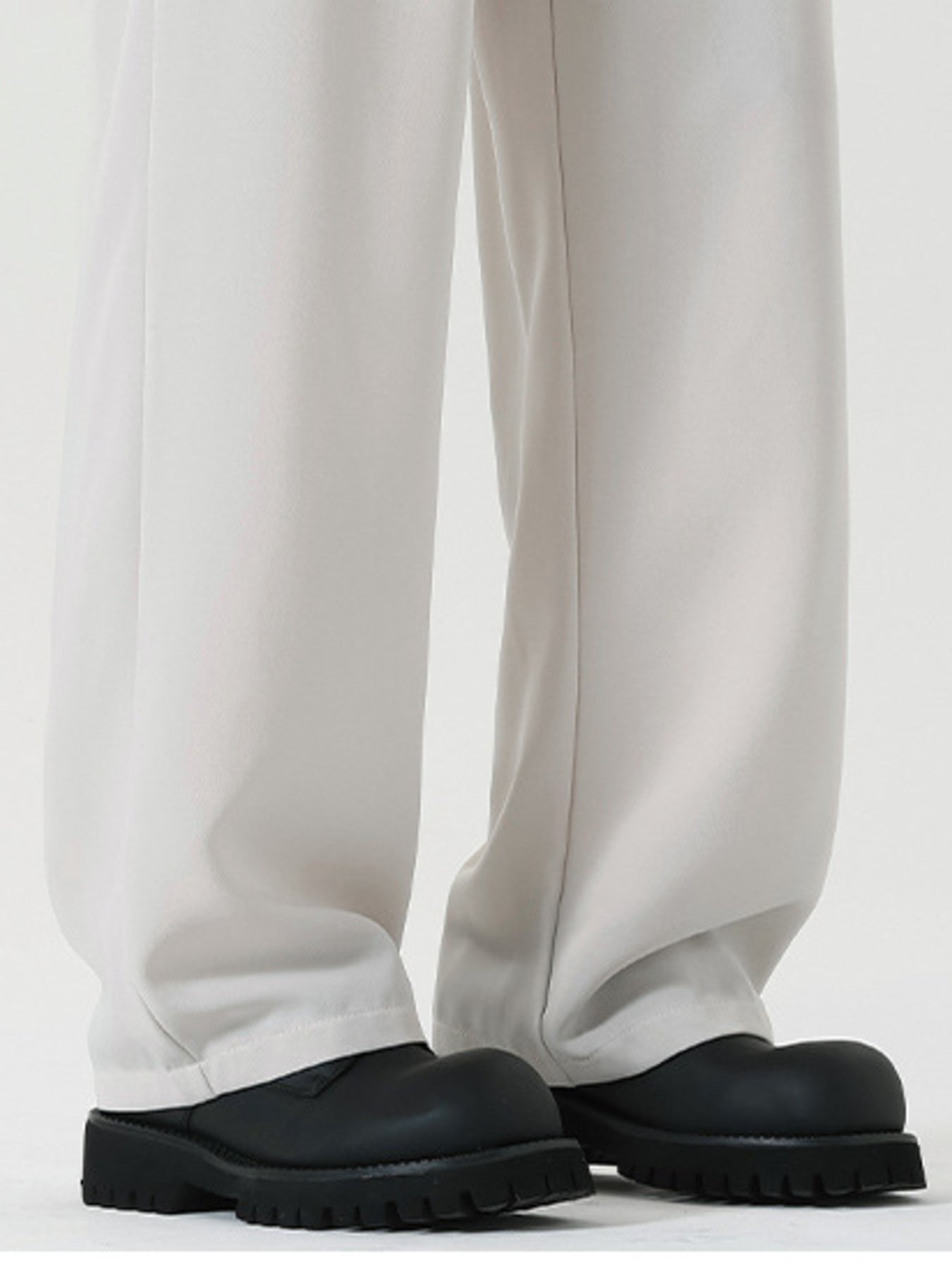 Men's Plus Size Wide Leg Pleated Dress Pants