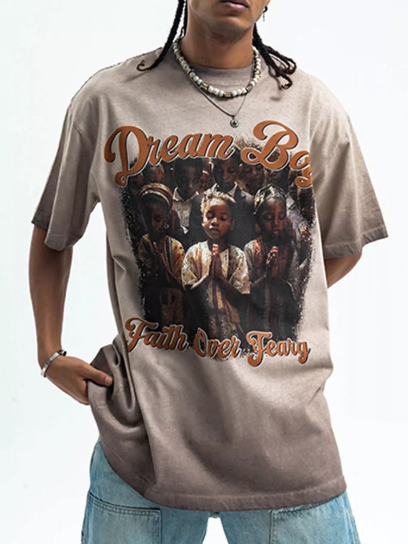 Men's Graphic Round Neck Short Sleeve T-Shirt