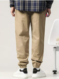 Men's Plus Size Casual Drawstring Ankle Cuffed Pants