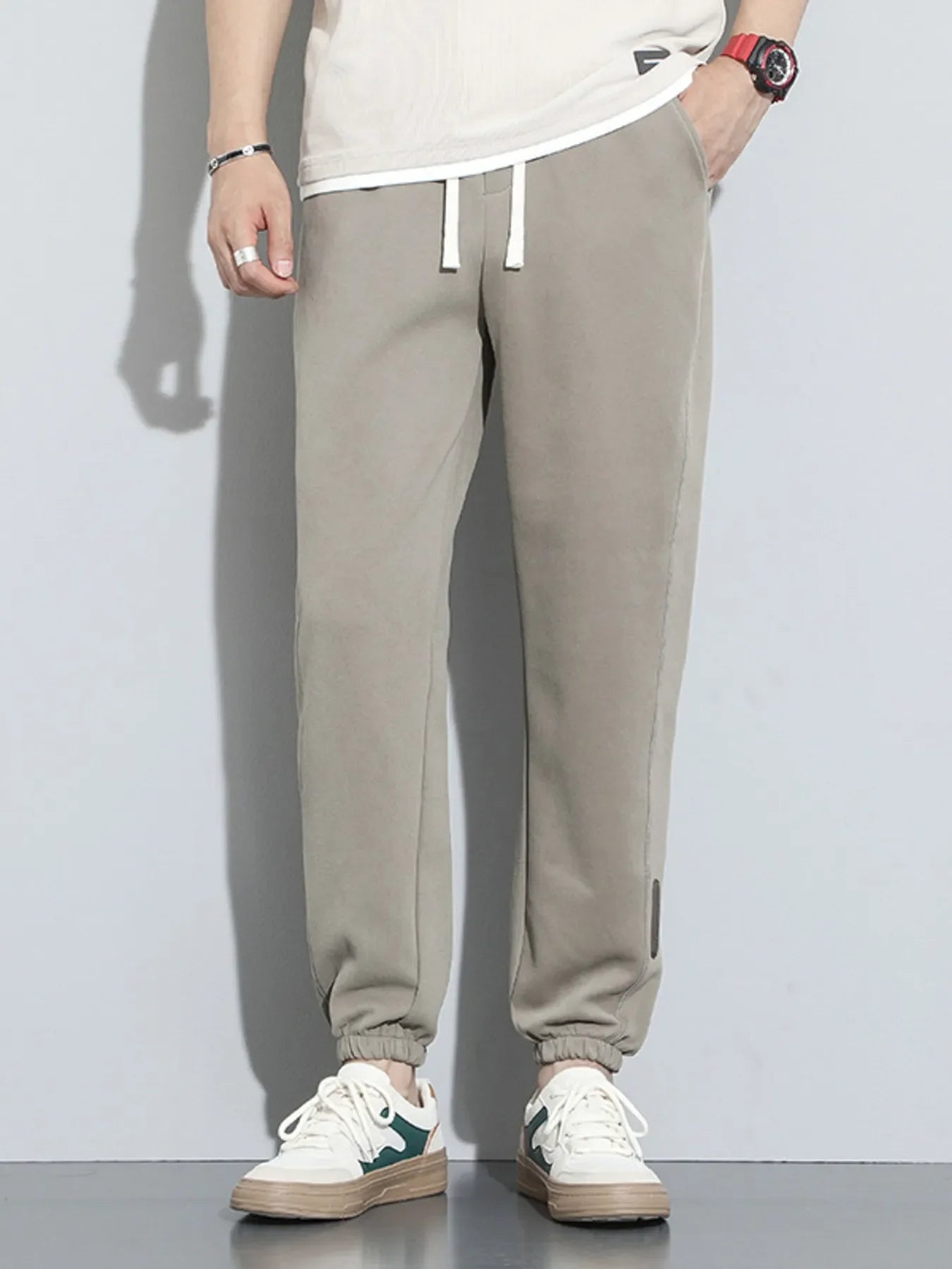 Men's Full Size Casual Drawstring Joggers Plus Size