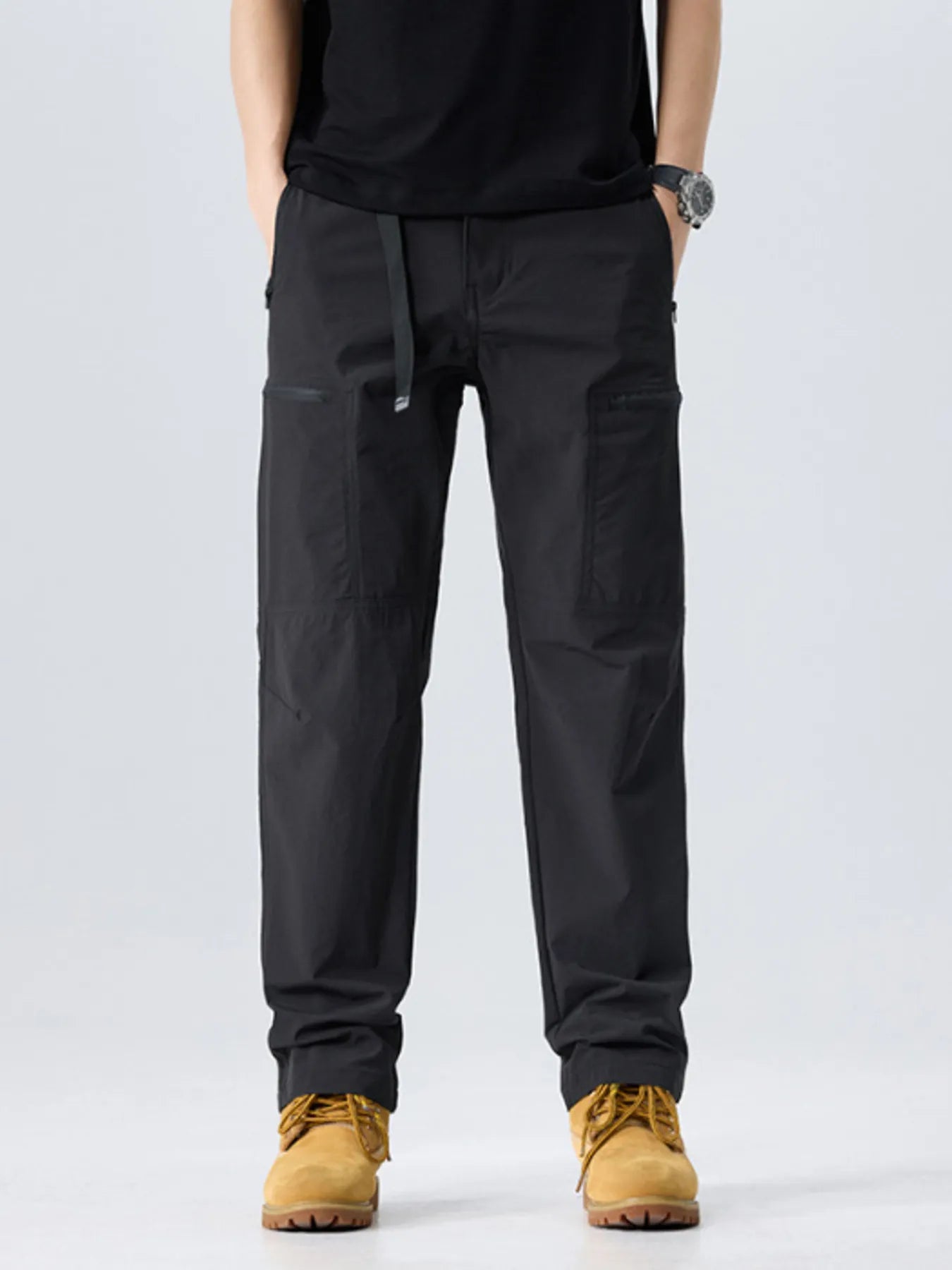 Men's Full Size Multi-Pocket Cargo Utility Pants Plus Size