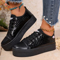 Round Toe Platform Sneakers