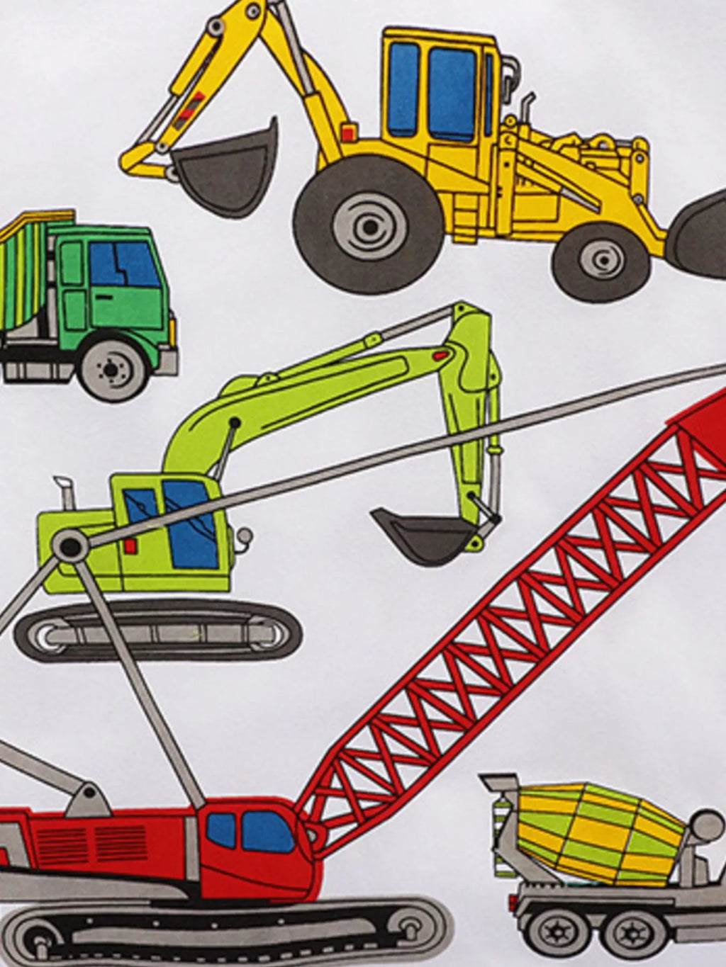 Children's Construction Vehicle Short Sleeve T-Shirt