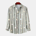 Men's Striped Polka Dot Button-Down Shirt