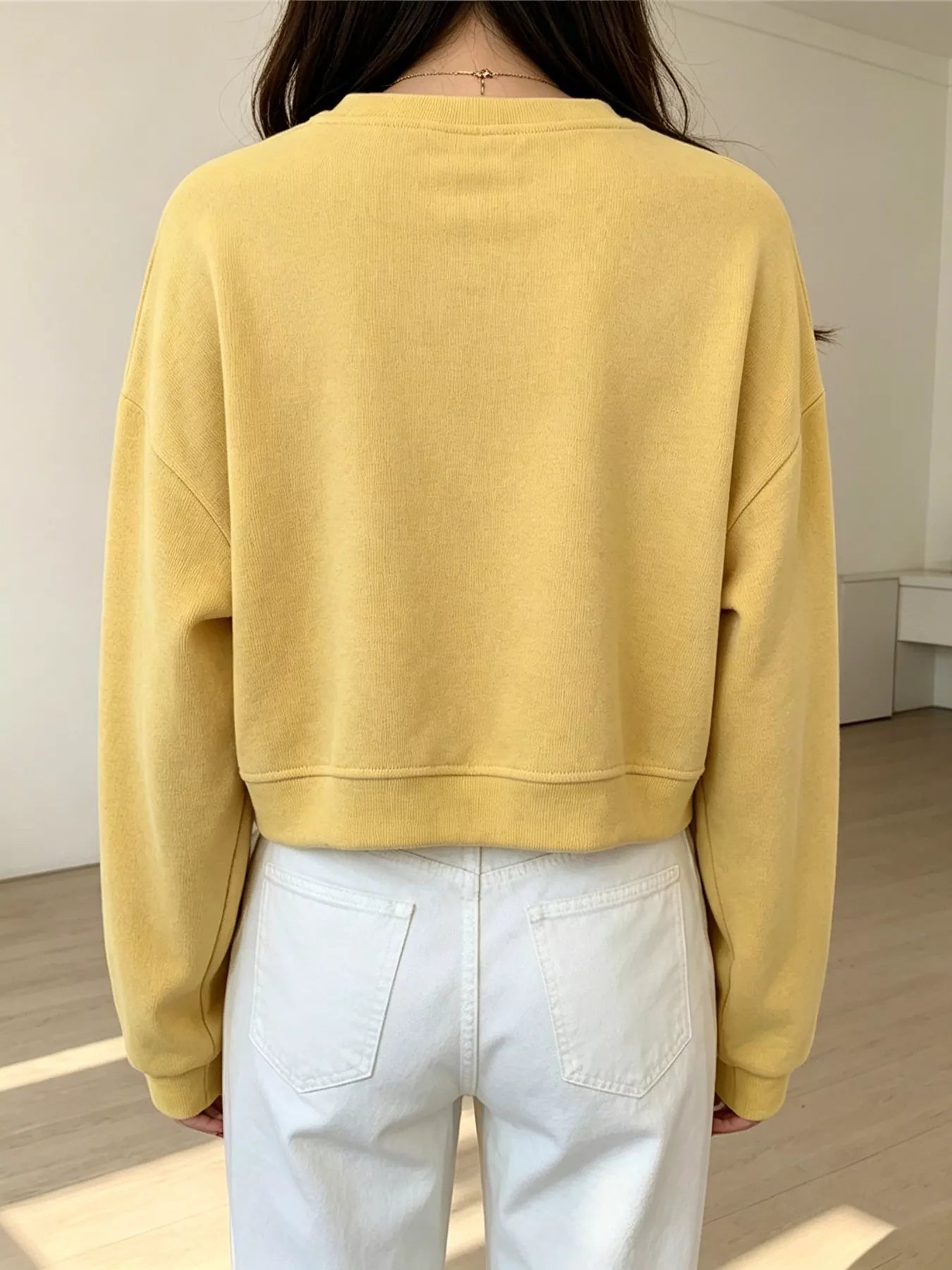 Crew Neck  Drop Shoulder Sweatshirt