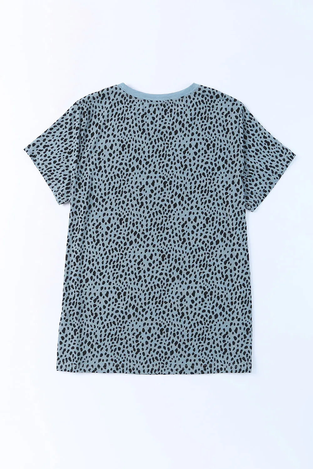 Animal Print Round Neck Short Sleeve T-Shirt