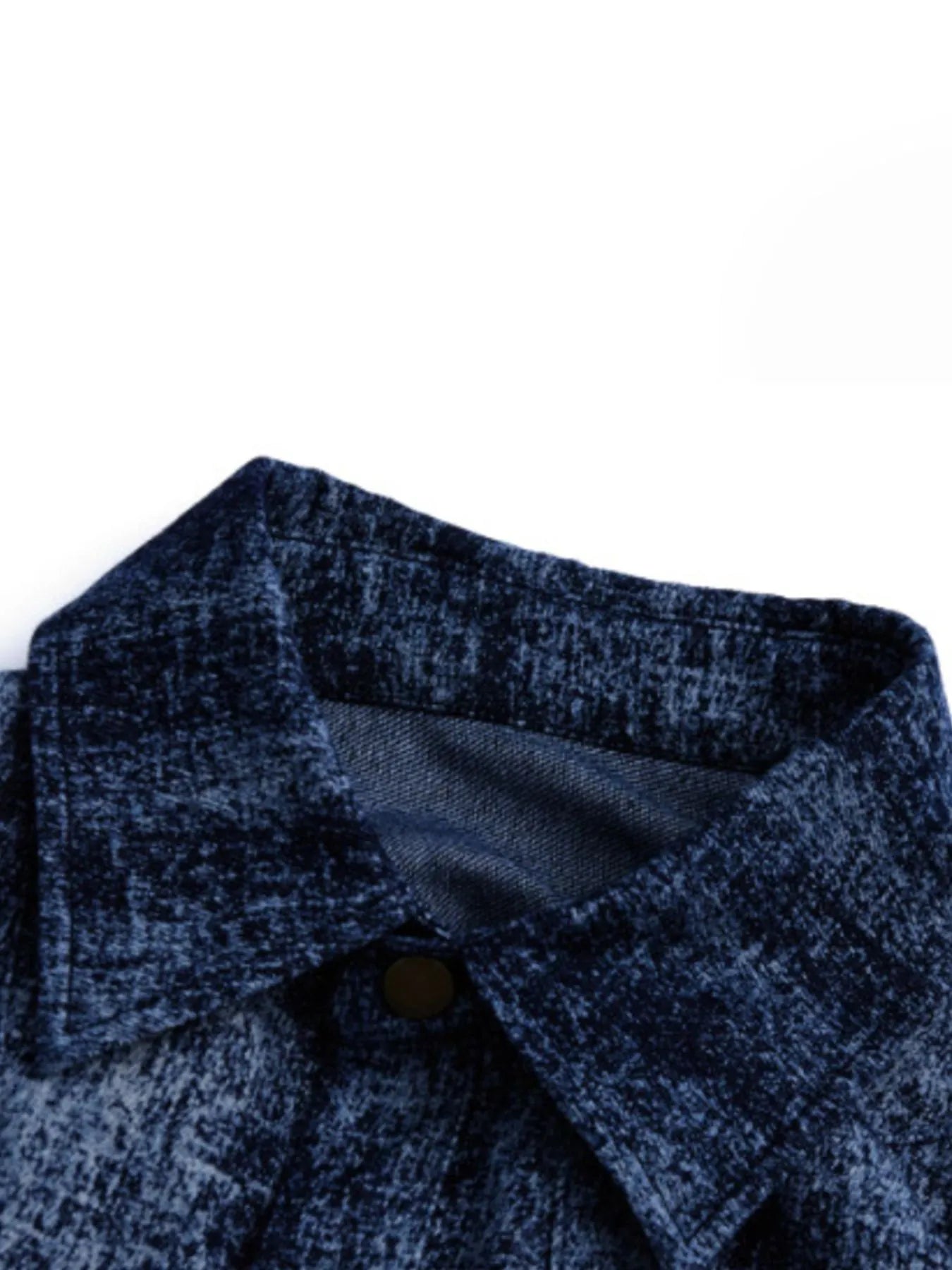 Men's Full Size Oversized Button Up Denim Shirt Plus Size