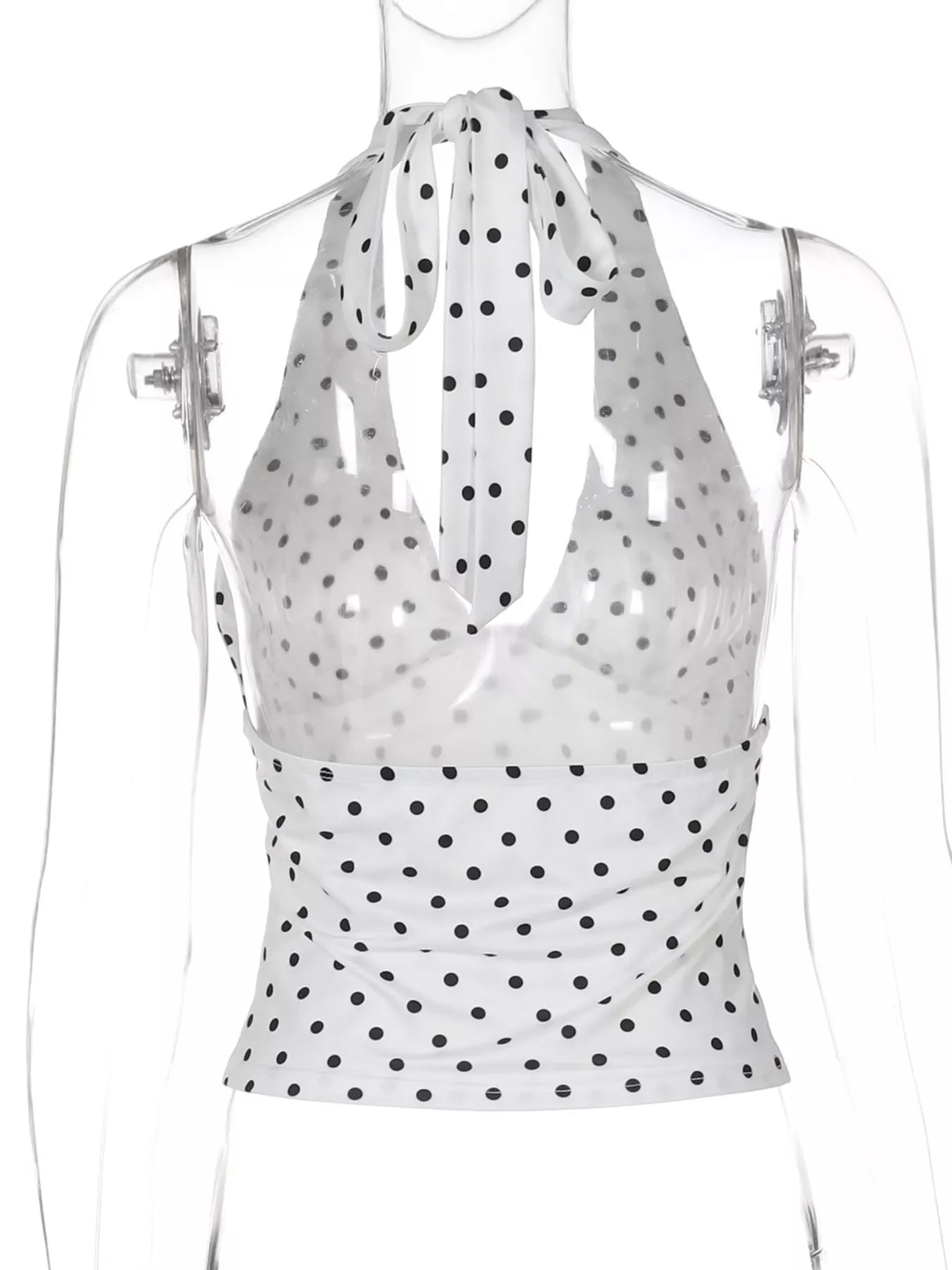 Polka Dot Halter Neck Cami