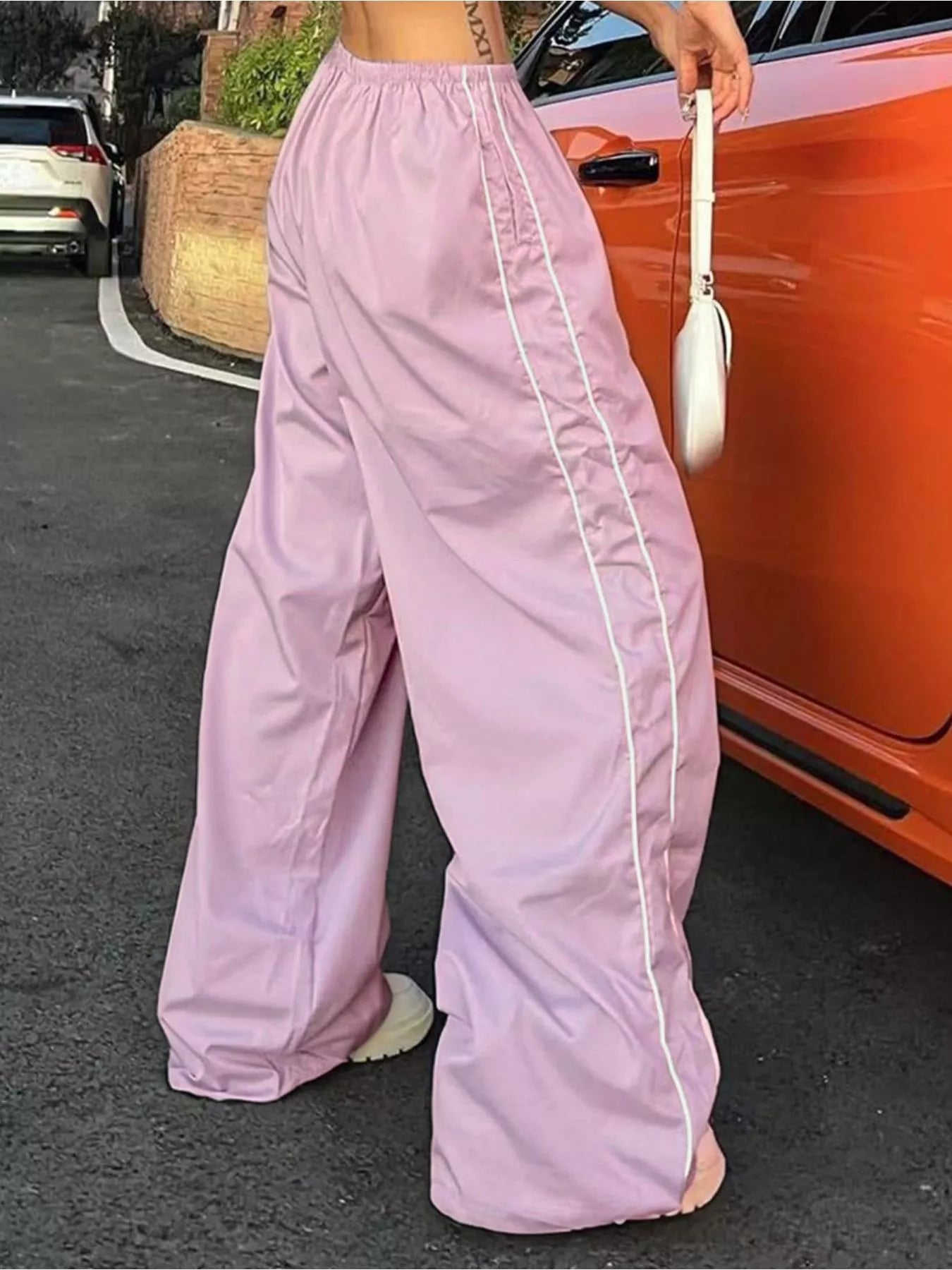 Elastic Waist Wide Leg Pants