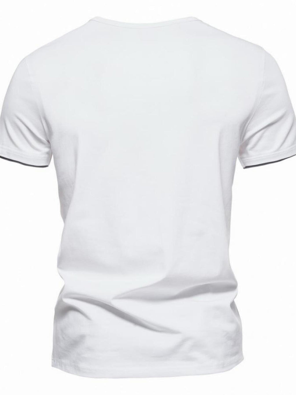 Men's Plus Size Slim Fit Notched Casual T-Shirt