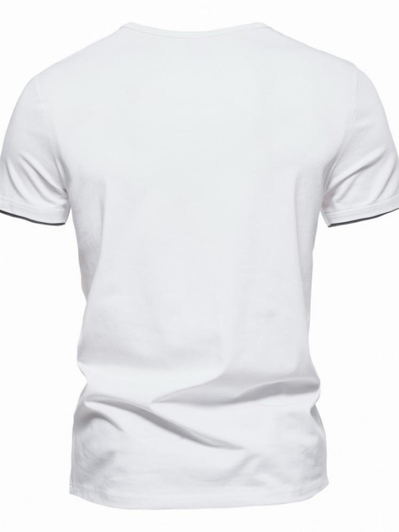 Men's Plus Size Slim Fit Notched Casual T-Shirt