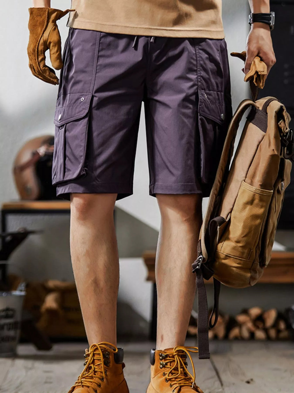 Men's Plus Size Loose Fit Cargo Shorts