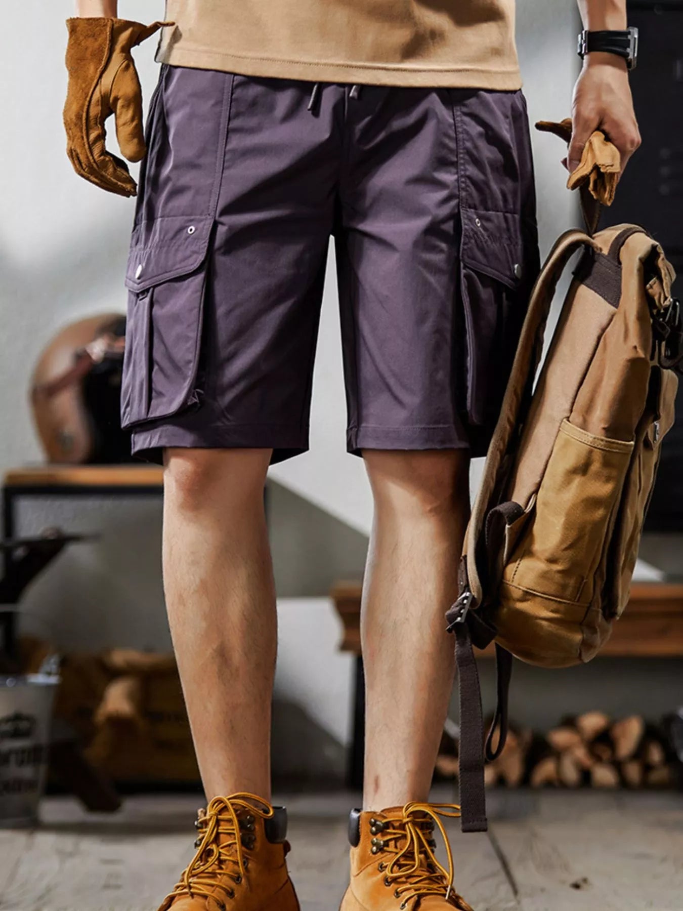 Men's Plus Size Loose Fit Cargo Shorts