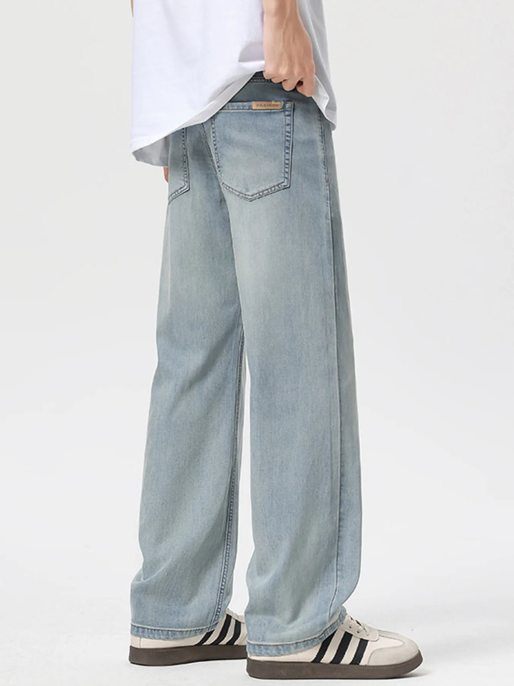Men's Loose Fit Wash Jeans