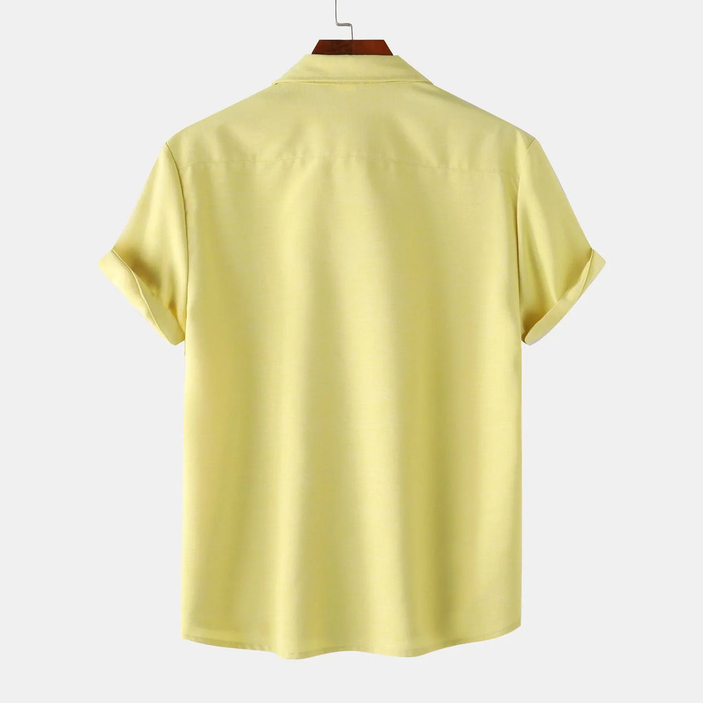 Men's Plus Size Button Up Short Sleeve Shirt