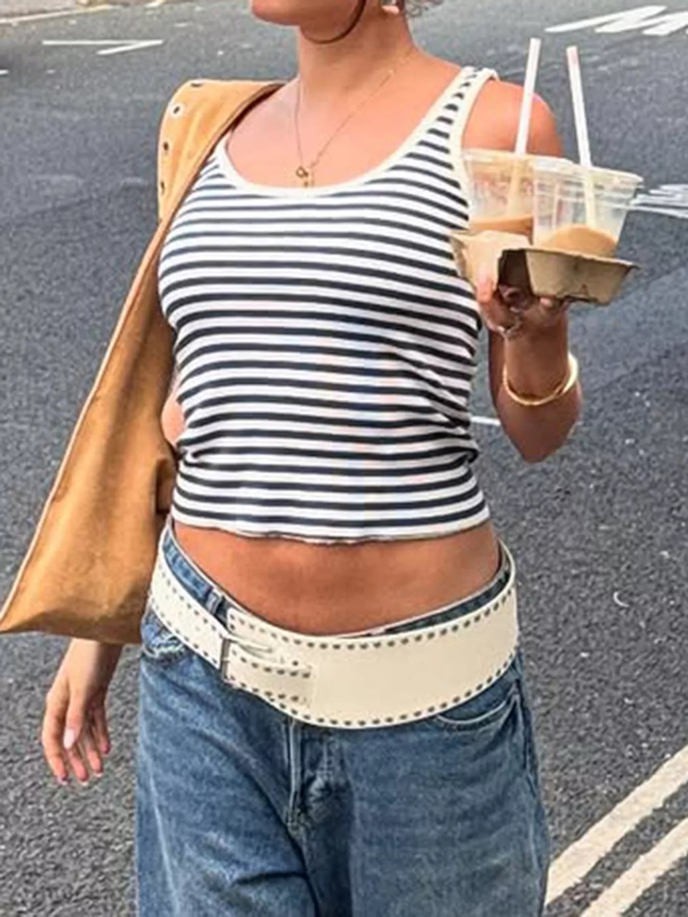 Striped Scoop Neck Tank