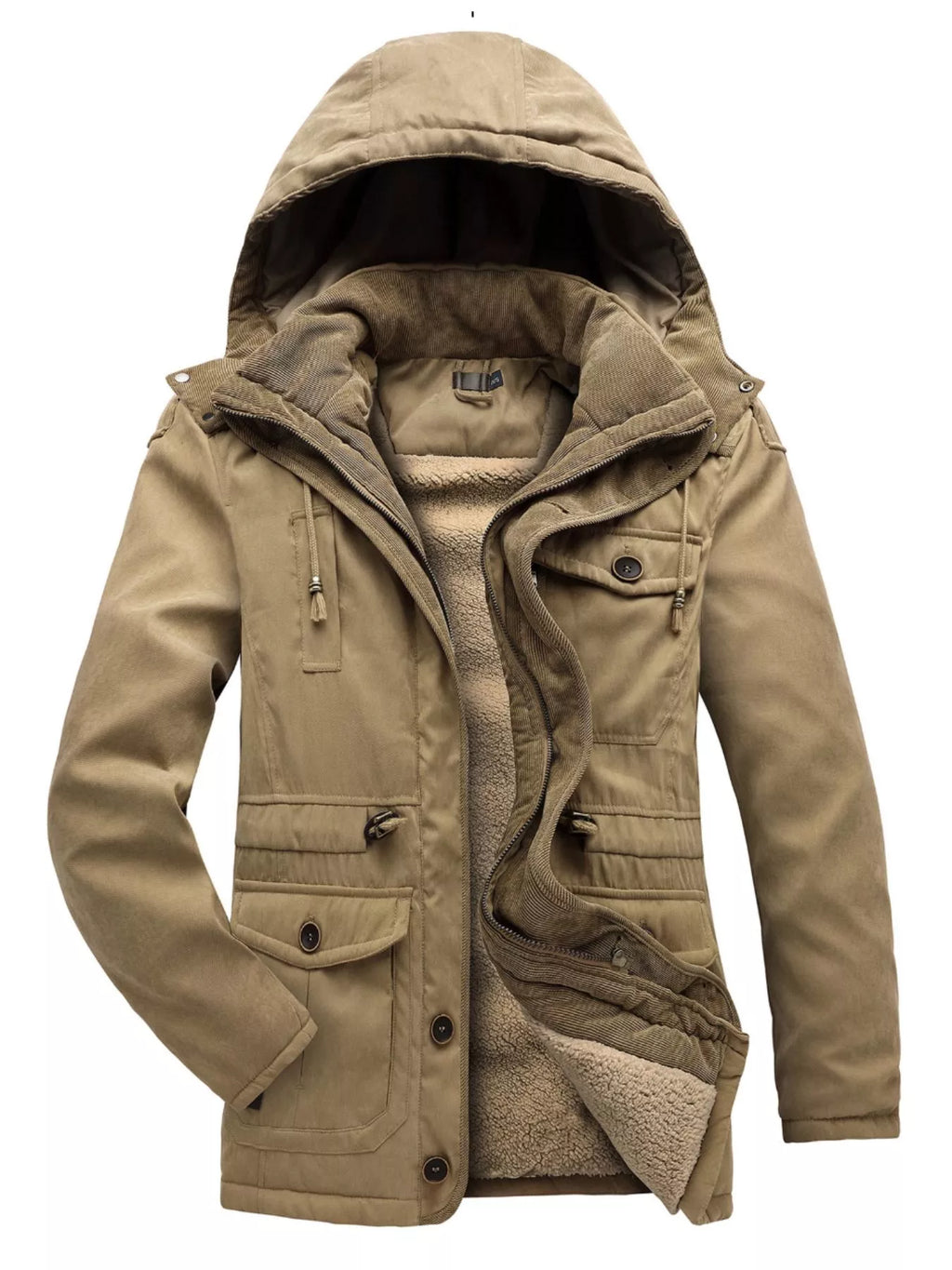 Men's Winter Hooded Zip Up Jacket