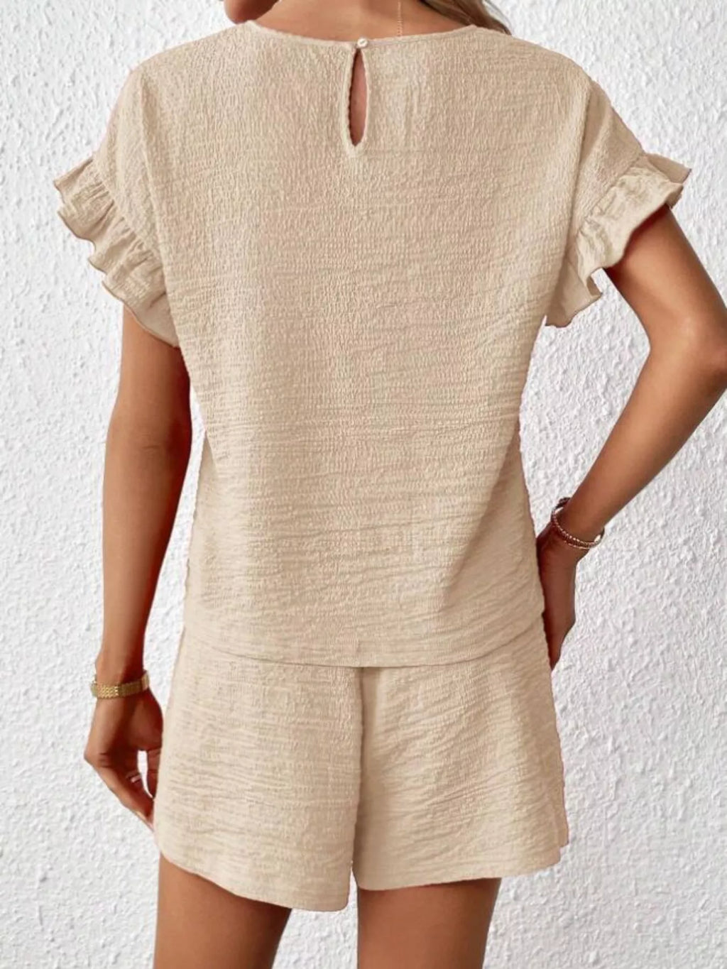 Round Neck Tee and Shorts Set