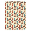 Baha Ranch Got My Boots Western Micro Fleece Throw Blanket 60" x 80" Made in America