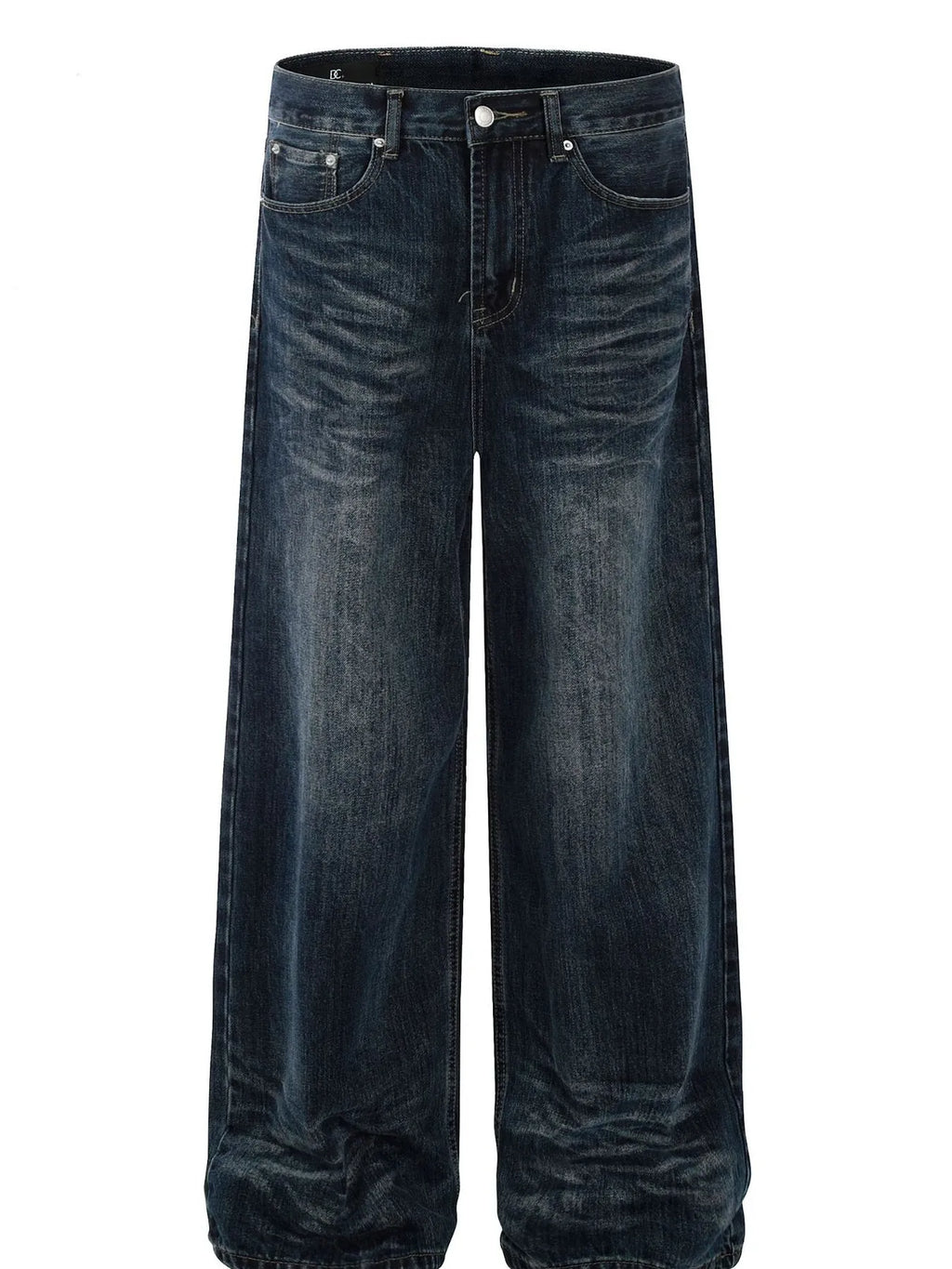 Men's Washed Wide-Leg Jeans