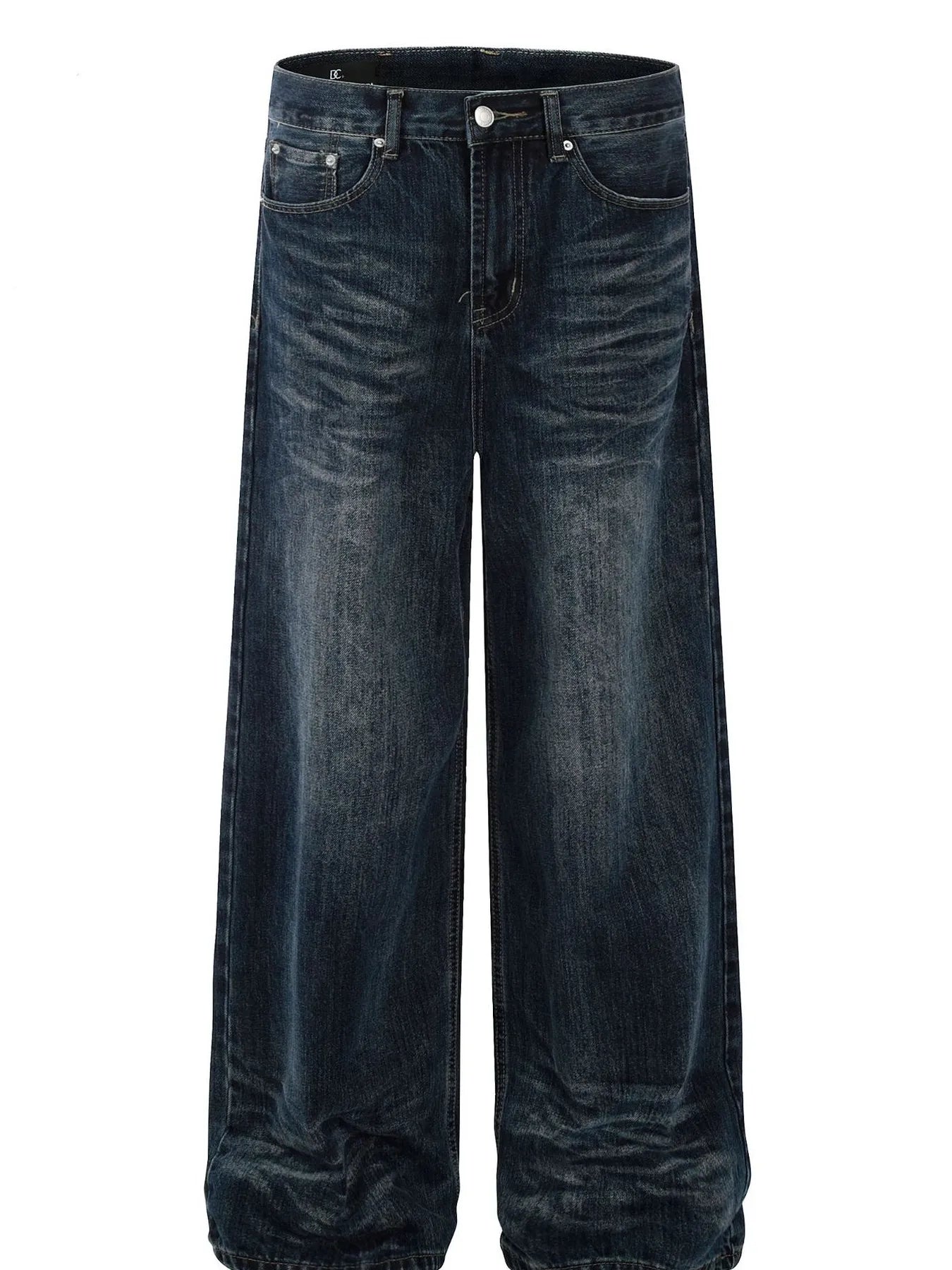 Men's Washed Wide-Leg Jeans