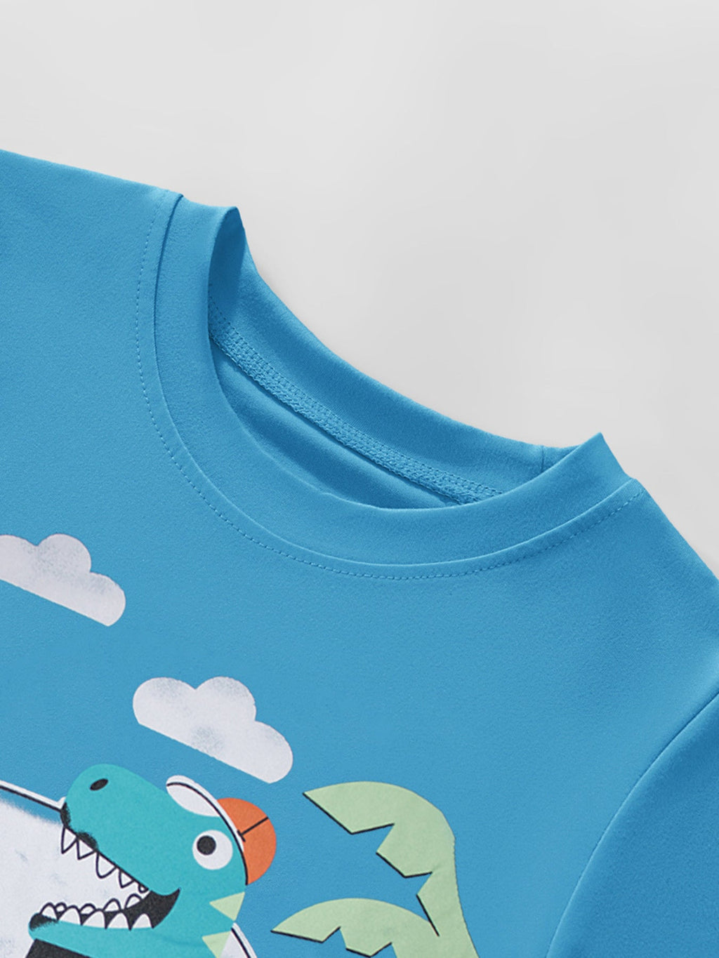 Children's Dinosaur Round Neck Short Sleeve T-Shirt