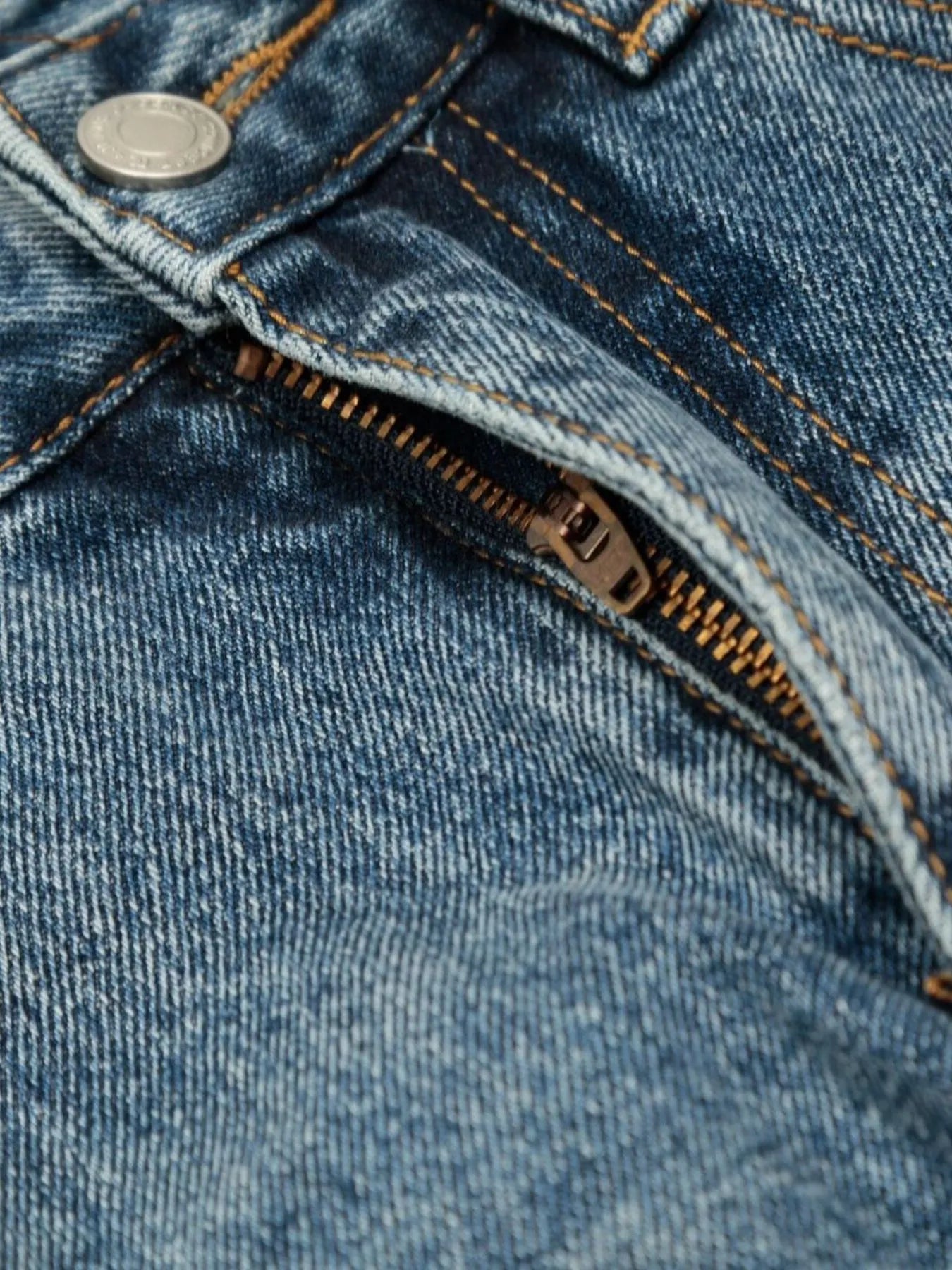 Men's Washed Wide-Leg Denim Shorts
