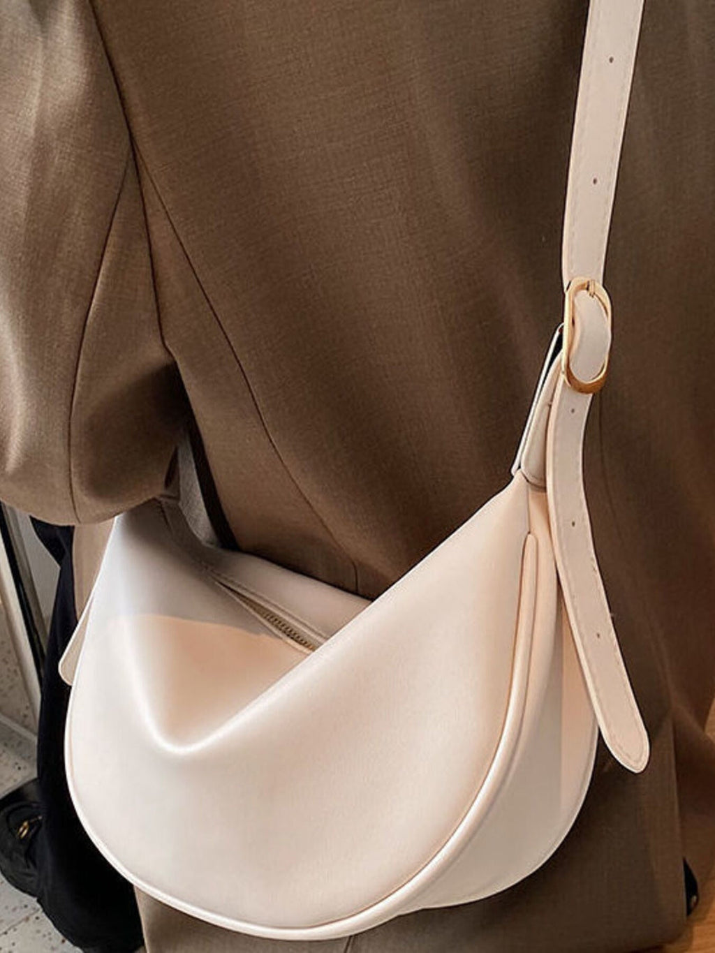 Minimalist Crescent Crossbody Bag