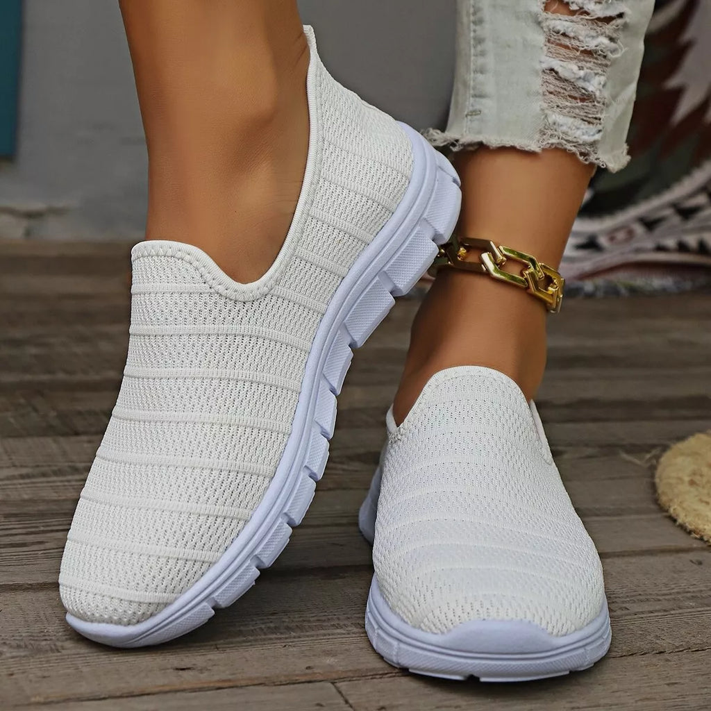 Round Toe Mesh Slip-Ons
