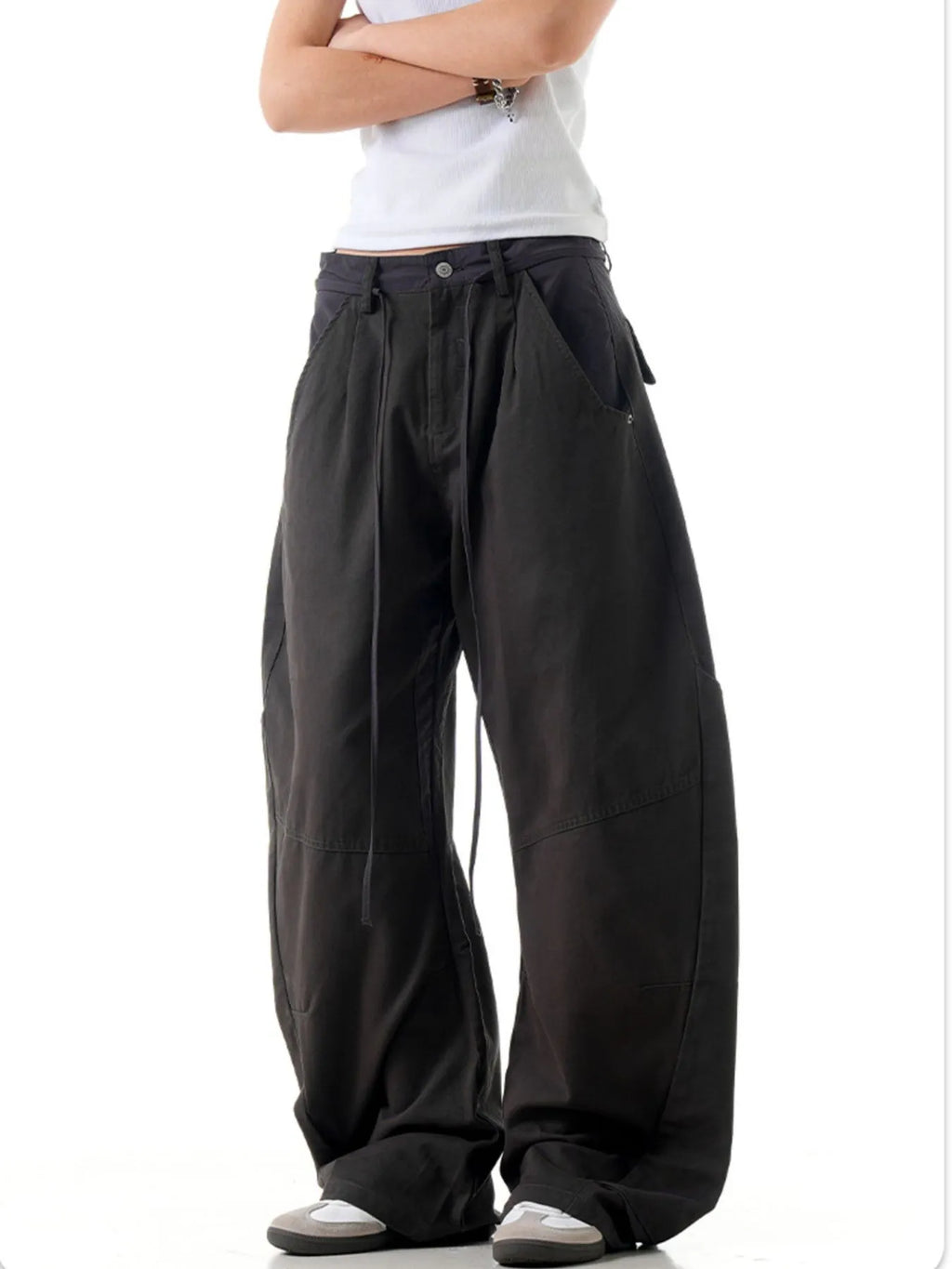 Men's Pocketed Wide Leg Pants