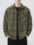 Men's Plus Size Button Up Shirt with Chest Pocket